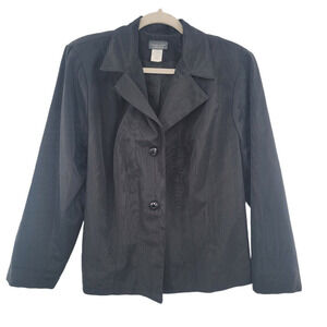 DRESSBARN Woman Collection Black Blazer Jacket Size 14W PLUS NWT